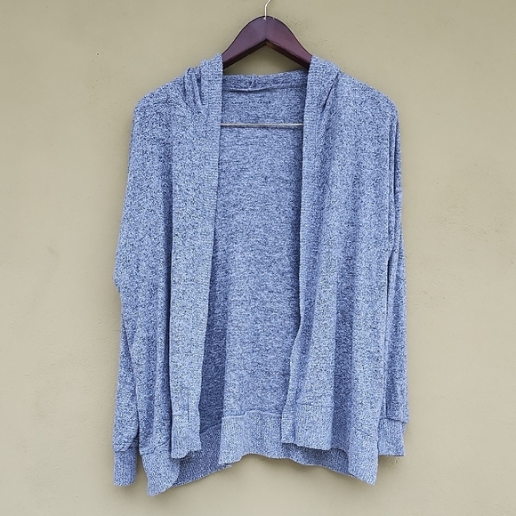 American Eagle Outfitters Heathered Blue Cardigan - Picture 1 of 7